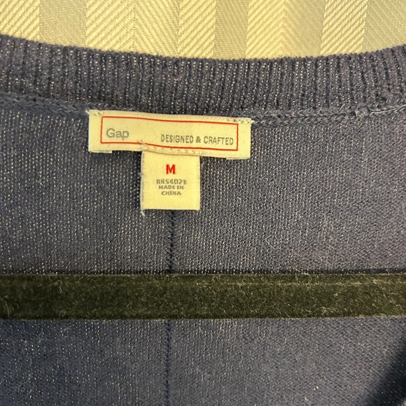 Navy and White Tunic Striped Sweater - Picture 2 of 6